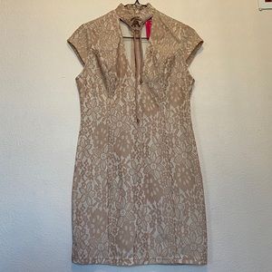 Mauve lace choker dress
